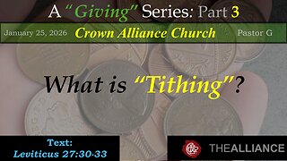 What Is Tithing? A Giving Series | Leviticus 27:30–33 | Crown Alliance Church LIVE