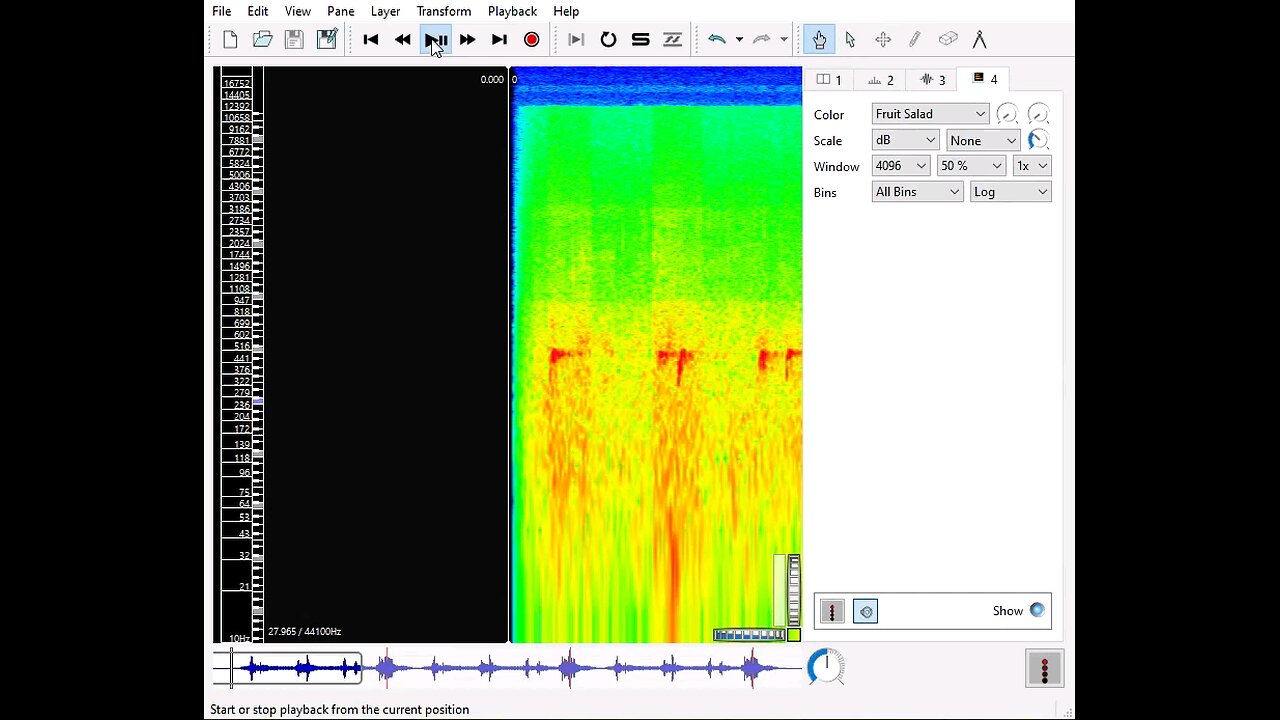 Audio Spectrogram of vocalizations I recorded