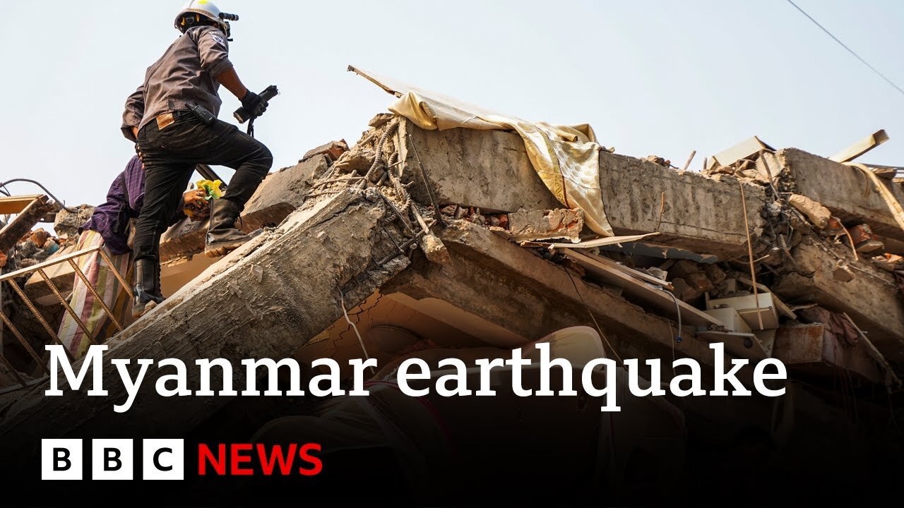 Myanmar earthquake death toll hits 1,700 as foreign rescue workers join survivor search | BBC News
