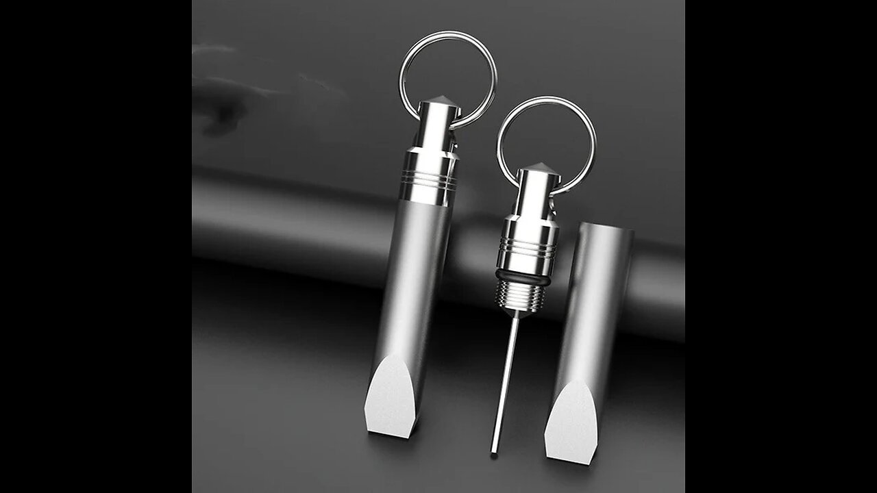 Multifunctional Titanium Alloy Keychain Card Pin