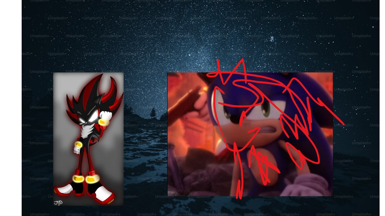 Shadow beat up sonic again.