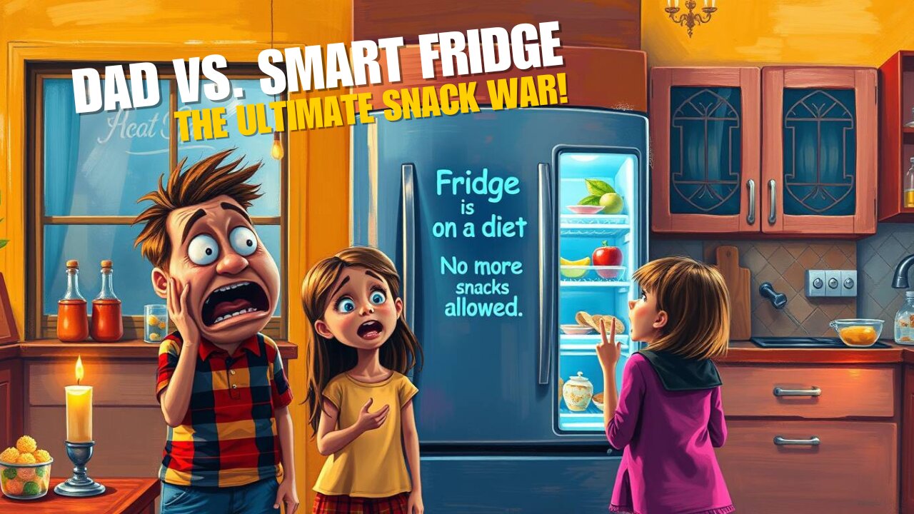 😂 "Dad vs. Smart Fridge – The Ultimate Snack War!"