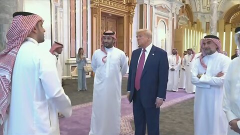 President Donald Trump speaks during Saudi Arabia visit