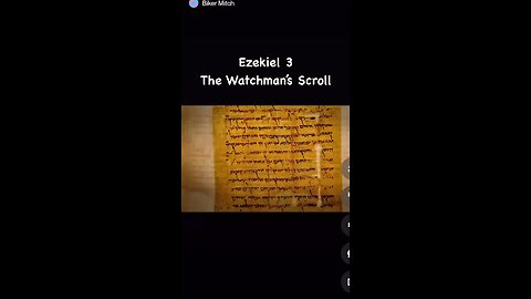 Ezekiel 3 - The Watchman’s Scroll