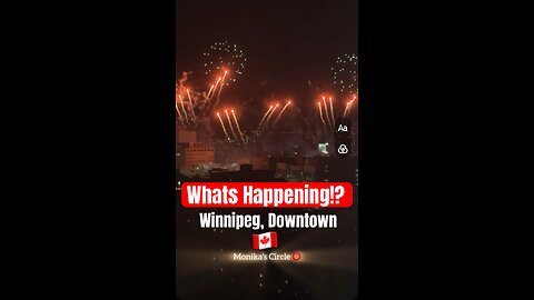 ⭕️Winnipeg Downtown Aurora Borealis & Fireworks Display from 20th floor appartment - November 2025