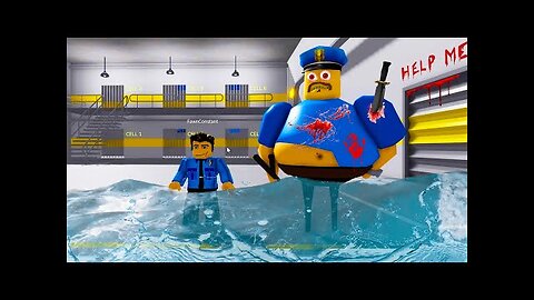 Escaping from a MAD BARRY'S PRISON RUN! And BECAME a MAD BARRY COP