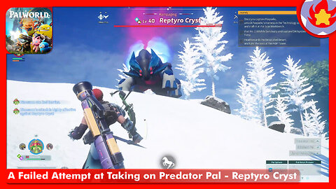 A Failed Attempt at Taking on Predator Pal - Reptyro Cryst | Palworld