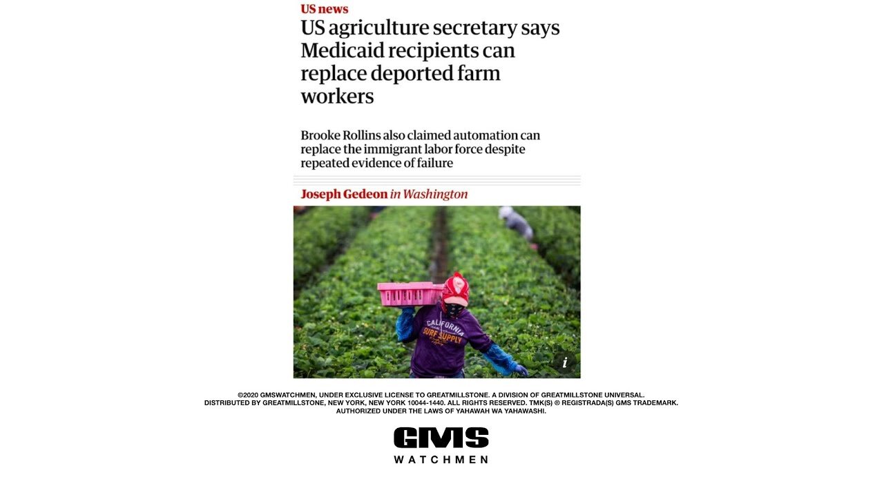 Deported farmworkers to be replaced by Medicaid recipients and resemblance of Ancient Rome