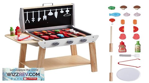 VEVOR 21 PCS Kids BBQ Grill Playset Wooden Cooking Grill Toy Set Review