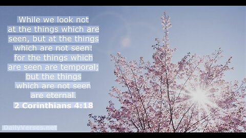 DAILY BIBLE VERSE. 2 CORINTHIANS 4:18. 11/27/25.