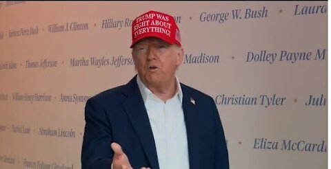 President Trump Visits The People's House Exhibit and Gaggles with the Press