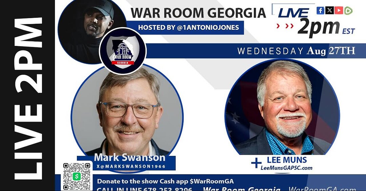 WAR ROOM GA - LIVE on War Room GA08-27-25 ft. Mark Swanson | Lee Muns