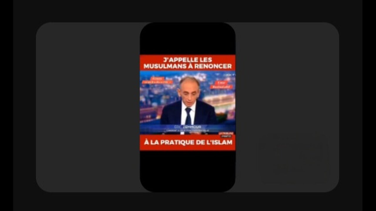 Éric Zemmour AKA GARGAMEL appelle tous les musulmans à renoncer à la pratique de l'Islam !