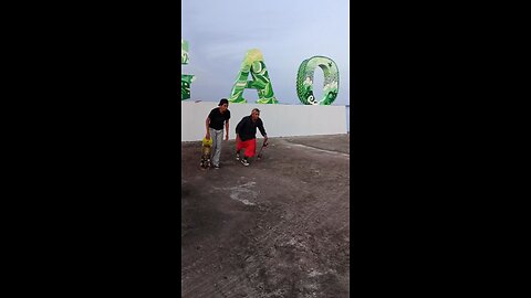 Enjoying skating fun at Surigao City Boulevard in the Philippines