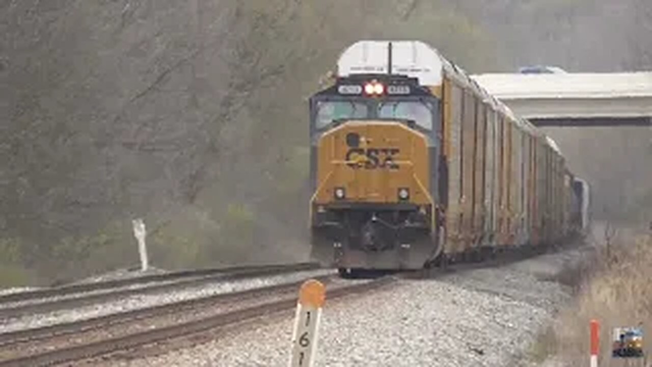 CSX Trains from Westfield Rd. Creston, Ohio April 12, 2025 Part 1