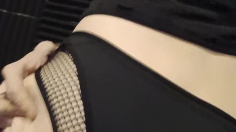 Shemale Panty Try On - Black Panties