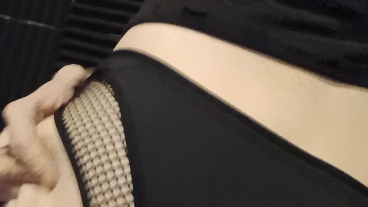 Shemale Panty Try On - Black Panties