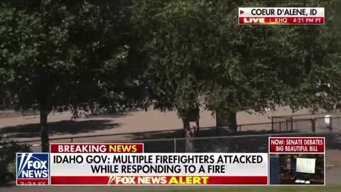 In Coeur d'Alene in Idaho, a man appears to have started a fire to lure firefighters to the area