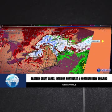❄️ Snowstorm Alert: Eastern Great Lakes & Northeast! 4/8/25 #shorts #weatherupdate
