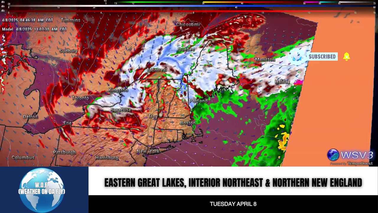 ❄️ Snowstorm Alert: Eastern Great Lakes & Northeast! 4/8/25 #shorts #weatherupdate