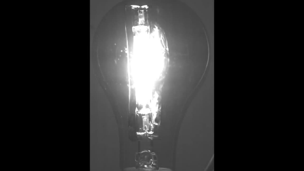 Slow Motion lightbulb turning on