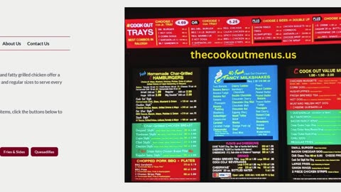 Complete Cook Out Menu Overview – Burgers, Trays & Milkshakes