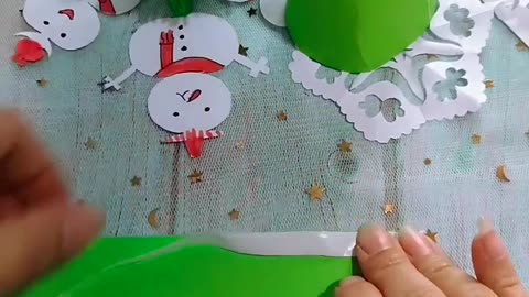 Making beautiful cristmas tree using paper art and craft activity