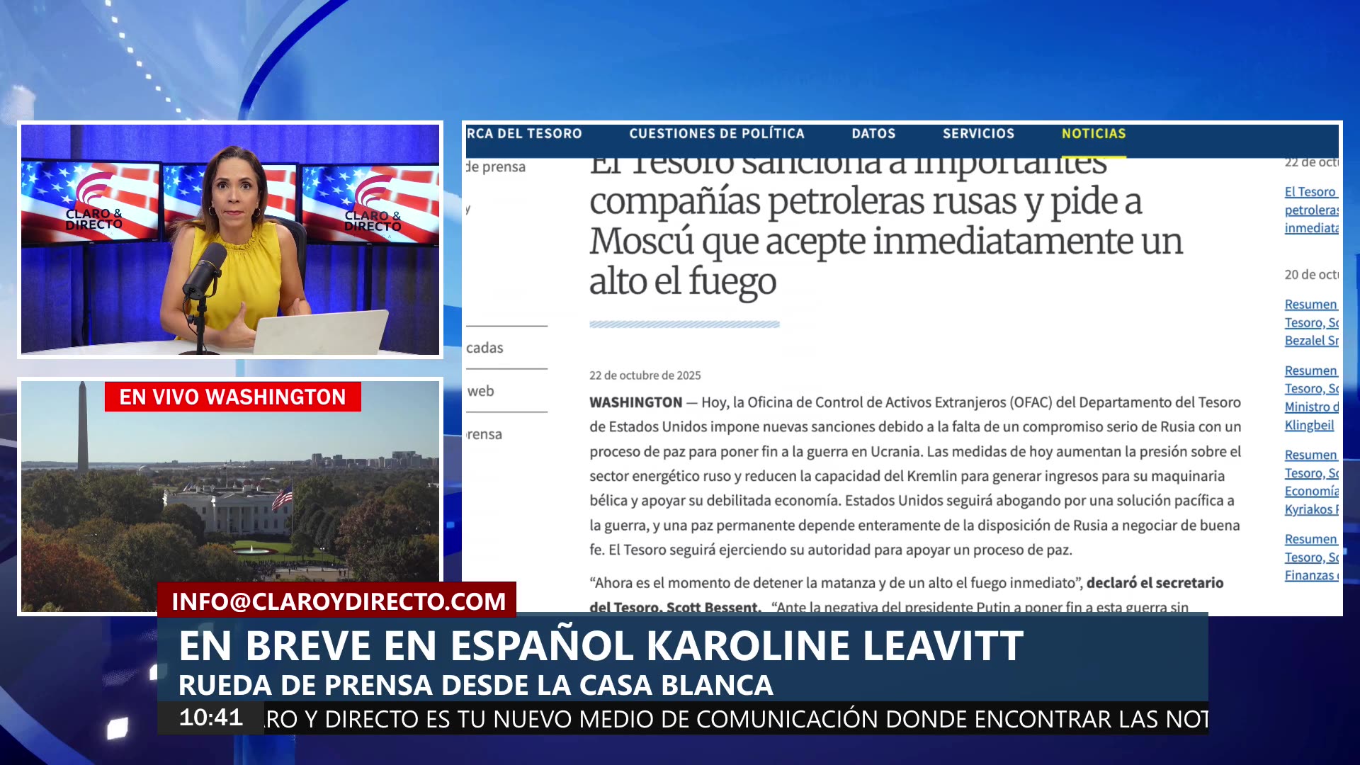 EN VIVO: TRUMP CASTIGA A PUTIN: SEVERAS SANCIONES ECONÓMICAS