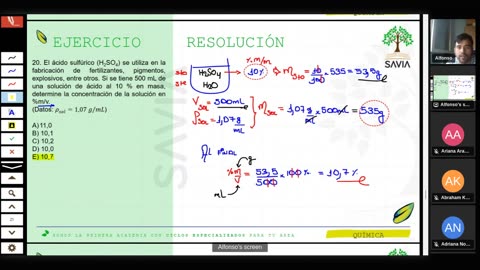 SAVIA SEMIANUAL 2024 | Semana 10 | Química S2