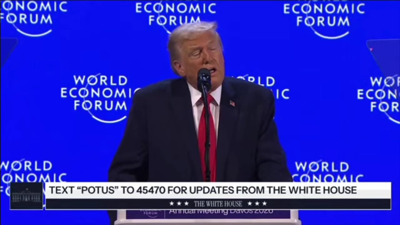 Trump opens Davos speech with fire