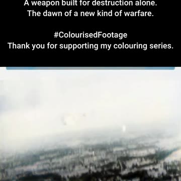 Silent Approach V1 Rocket in Flight #ColourisedHistory-1