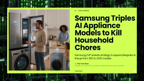 Samsung Triples AI Appliance Models to Kill Household Chores