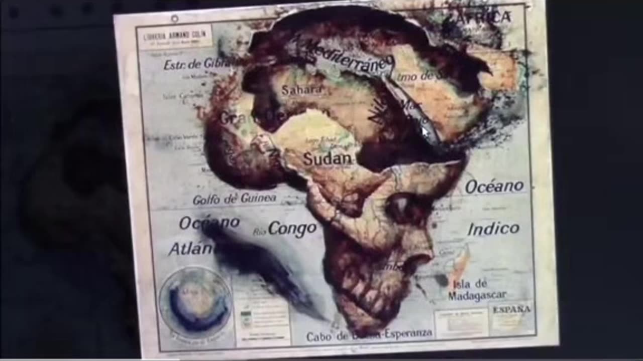 Mudfossil University Africa is a SKULL, broken skull of Goliath. (EARTH is a CEMETERY)