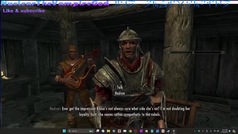 Skyrim checking on hadvar after the battle of windhelm