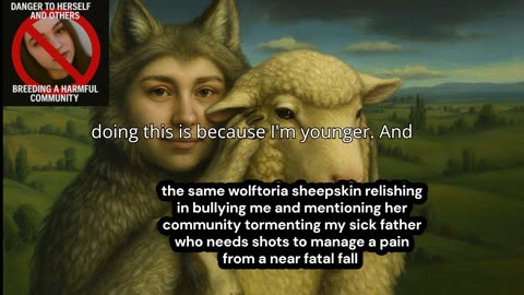 ​ @VICTORIAJFOREVER84 wolftoria sheepskin exposed protect your adult male children from this weirdo