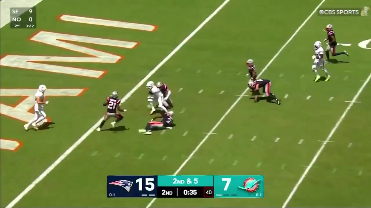 Avane Touchdown Dolphins vs Patriots 9/14/25
