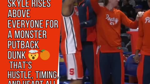 Syracuse’s Kyle Throws Down a DISGUSTING Putback Dunk 🍊🔥