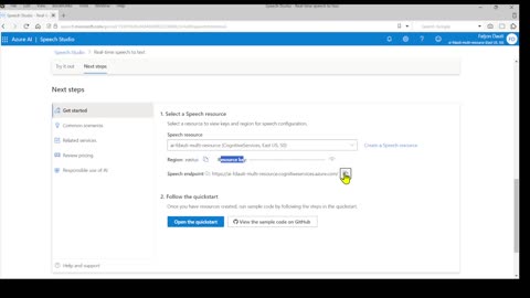 Azure AI Speech Studio “Speech to Text” service with sample audio file (Jun 2024) No audio!