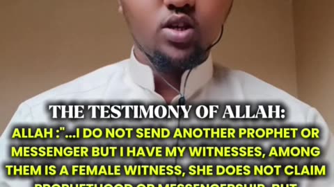 ALLAH HAS SENT HIS NEW REVELATION OF THE END TIMES TO THE WORLD THROUGH HIS WITNESS