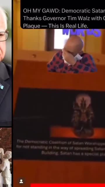 TIM WALZ was recognized and honored by The Democratic Coalition of SATAN WORSHIPPERS...
