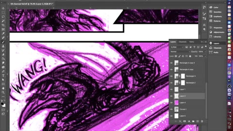 Charcoal Art for Page 48 in 1 Minute