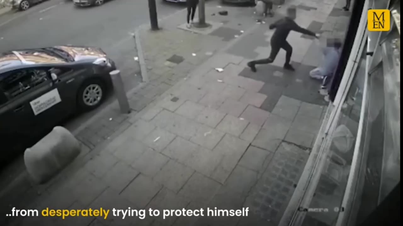 Fight machete ghetto 1vs2 men