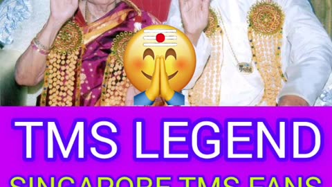 ONE SUN ONE TMS LEGEND M.THIRAVIDA SELVAN SINGAPORE TMS FANS 2025