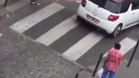 She rejects his advances, so he beats her. Welcome to Europe.