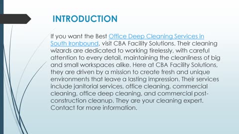 Best Office Deep Cleaning Services in South Ironbound