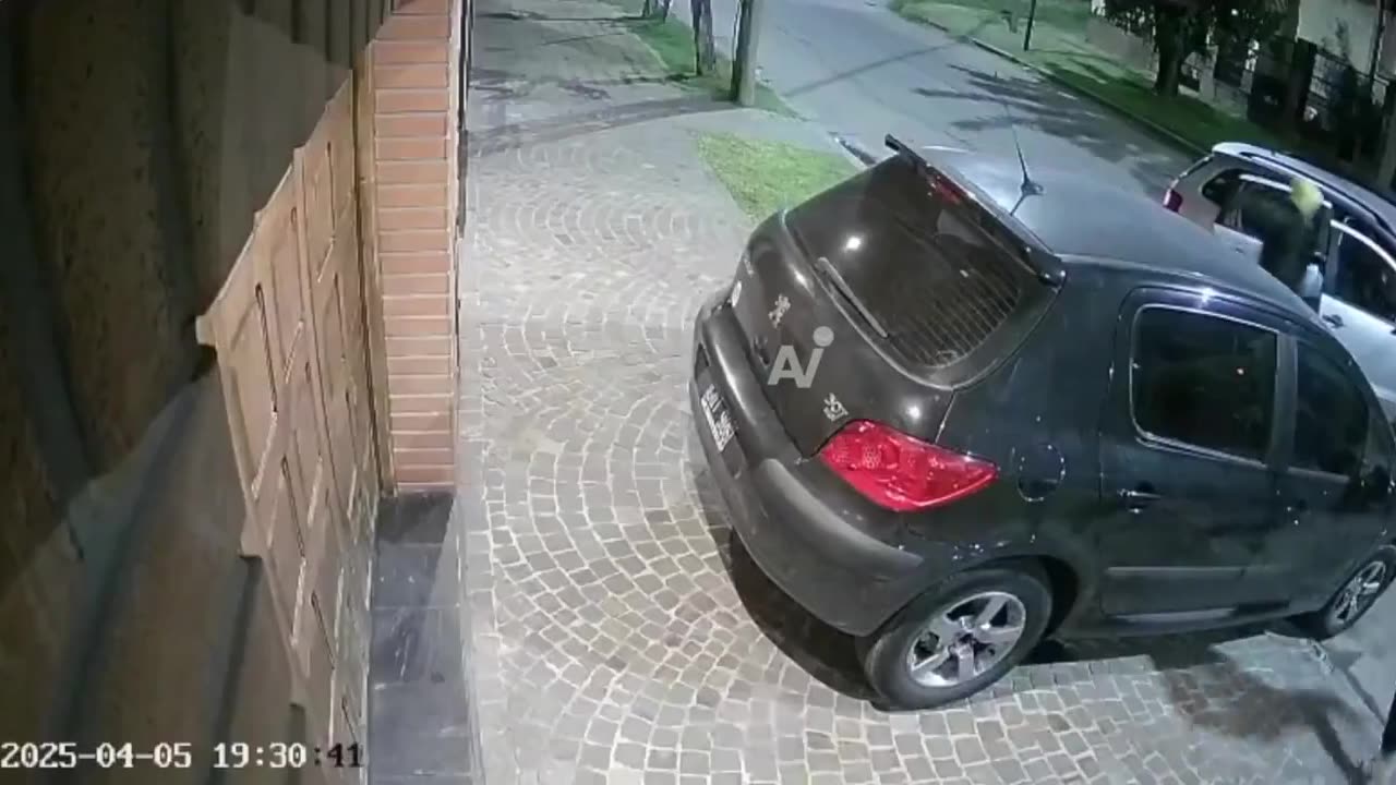 Quick reaction time saves a family from being robbed