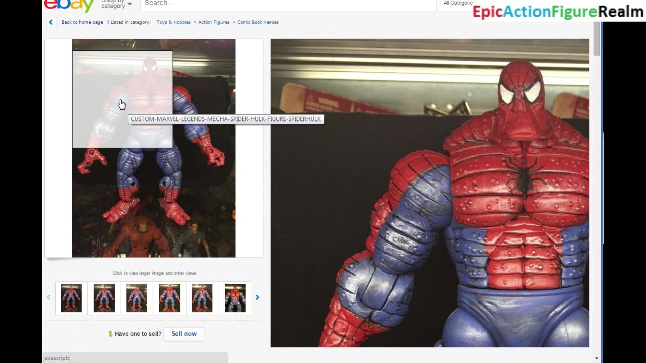 The 2016 eBay Listing Of The Custom-made Marvel Legends Spider Hulk Action Figure Revealed
