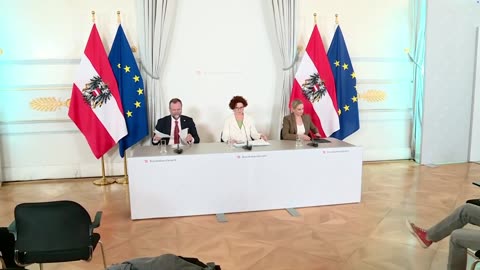 Pressefoyer nach dem Ministerrat