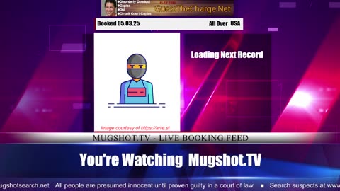 Mugshot TV - Live Arrest Booking Video Stream