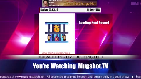 Mugshot TV - Live Arrest Booking Video Stream